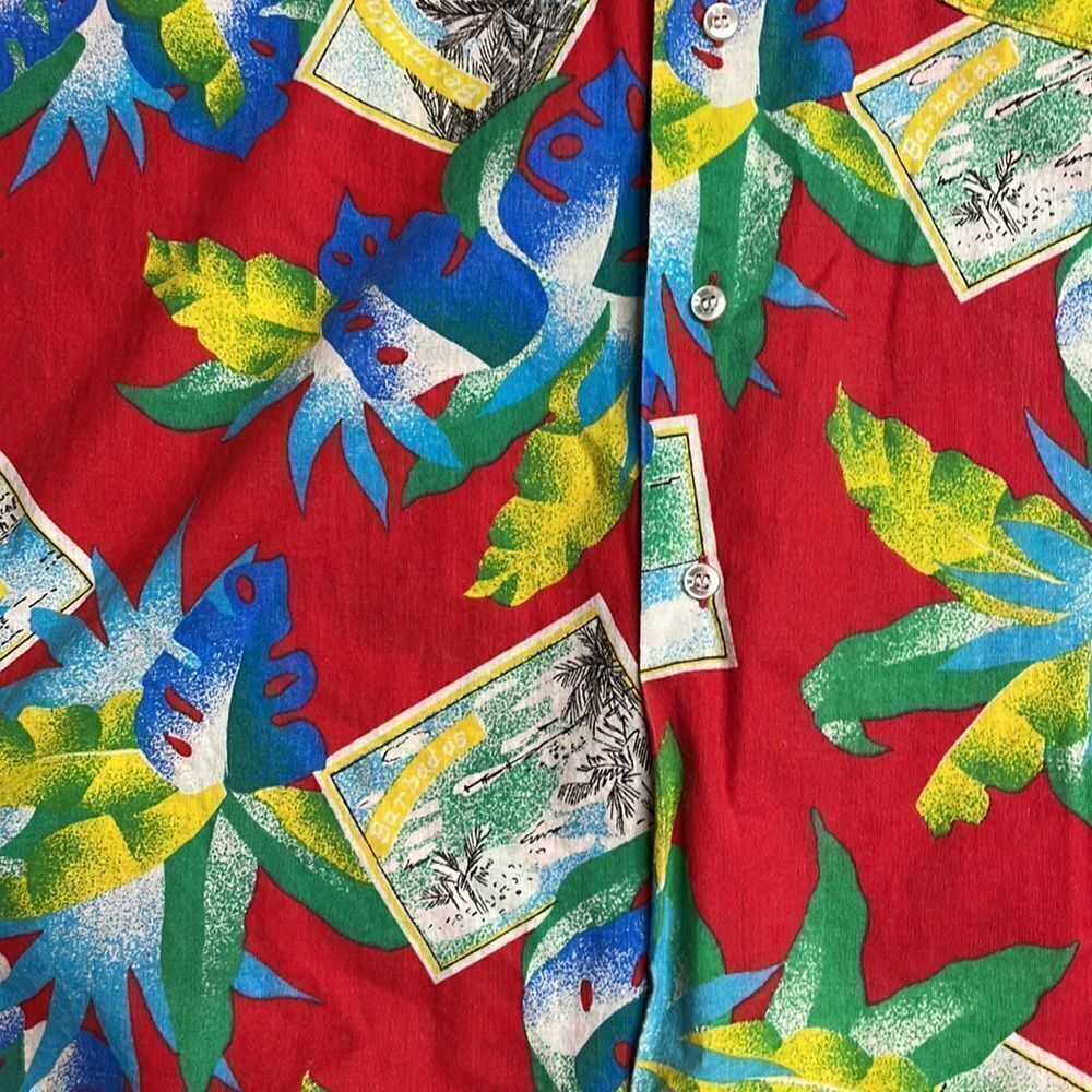70s Vintage Surfboards of California by JMS red aloha Hawaiian shirt XL - Picture 2 of 6